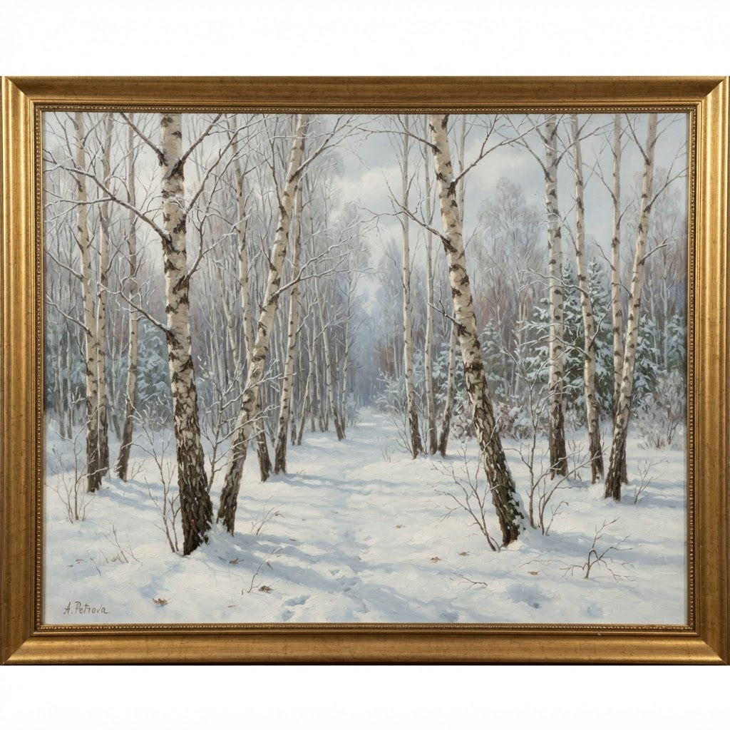 Birches in Winter by Ivan Sokolov